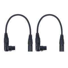 XLR-mikrofonin jatkokaapelisovitin 90 astetta XLR-naaras-suora XLR-uros 3-nastainen mikrofoniliitäntäkaapeli kaiutintallennusstudioon 0,30 m/1,0 jalkaa hinta ja tiedot | Stereojärjestelmät | hobbyhall.fi