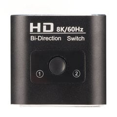 8K HD Multimedia Interface Switcher 2 in 1 Out HD Video Splitter 1 in 2 Out Bi Direction Switcher hinta ja tiedot | Stereojärjestelmät | hobbyhall.fi