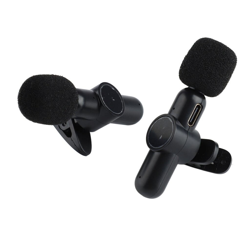 Langaton Lavalier Lapel -mikrofoni Type C -vastaanottimella 1 2 melunvaimennus 2,4G Mini Clip On Mic äänitystä varten hinta ja tiedot | Stereojärjestelmät | hobbyhall.fi