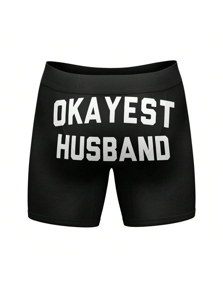 Miesten Okayest Husband Boxer -housut Hauska lahja vaimolta Huumori Uutuus Alusvaatteet Gag (musta) - L·musta hinta ja tiedot | Tunikat | hobbyhall.fi