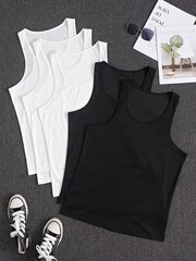 Miesten 5kpl Solid Tank Sleep Top·Multicolor·XL hinta ja tiedot | Tunikat | hobbyhall.fi