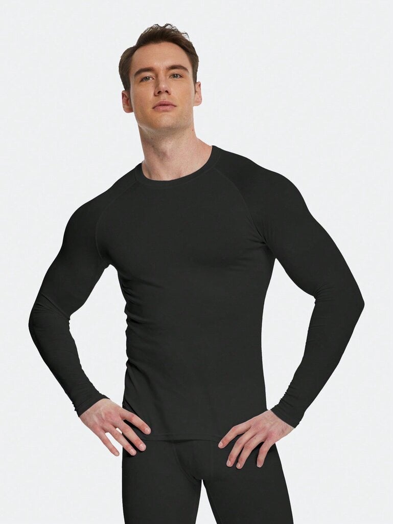 3 Pack Compression Paidat Miesten Pitkähihaiset Athletic Kylmän Sää Base Layer Aluspaita Gear T-paita harjoitteluun·Musta·L hinta ja tiedot | Tunikat | hobbyhall.fi