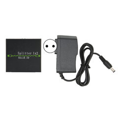 HD Multimedia Interface Splitter 1 in 2 Out 4K 30Hz alumiiniseoksesta Screen Splitter 100-240VEU Plug hinta ja tiedot | Stereojärjestelmät | hobbyhall.fi