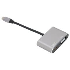 TypeC - HD Multimedia Interface VGA Female Splitter Adapter TypeC MultiPort Converter hinta ja tiedot | Stereojärjestelmät | hobbyhall.fi