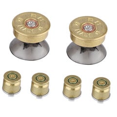 6 kpl Gold Metal Bullet Buttons & Thumbstick Mod Kit PS4-ohjaimelle hinta ja tiedot | Stereojärjestelmät | hobbyhall.fi