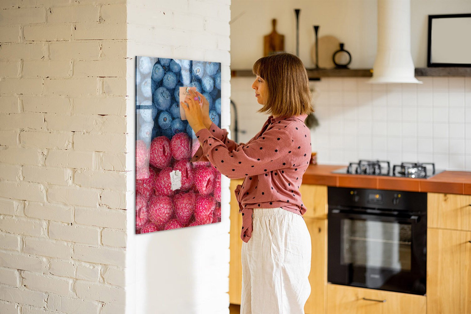 Magneettitaulu Mustikat ja vadelmat, 60x90 cm hinta ja tiedot | Toimistotarvikkeet | hobbyhall.fi