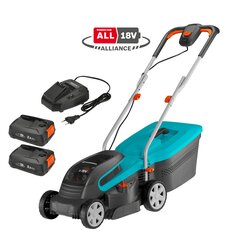 Gardena ruohonleikkuri PowerMax 32/36V P4A, sisältää Li-Ion 2x18V/2,5Ah akku ja pikalaturi AL1830CV hinta ja tiedot | Ruohonleikkurit | hobbyhall.fi