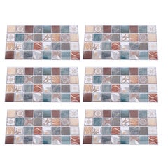 6 kpl Kitchen Backsplash tapetti PVC Itseliimautuva Vedenpitävä Öljynkestävä Kuorinnan ja Stick Backsplash Kotiin 5,9x11,8 tuumaa FG62 hinta ja tiedot | Seinälaatat | hobbyhall.fi