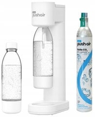 Dafi PushAir vesikyllästin + 2 x 0,7 L pullo + CO2-patruuna valkoinen setti hinta ja tiedot | Kahvipannut ja teekannut | hobbyhall.fi