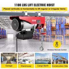 Sähköinen nostin/nosturi Vevor, 500 kg, 1020W hinta ja tiedot | Käsityökalut | hobbyhall.fi