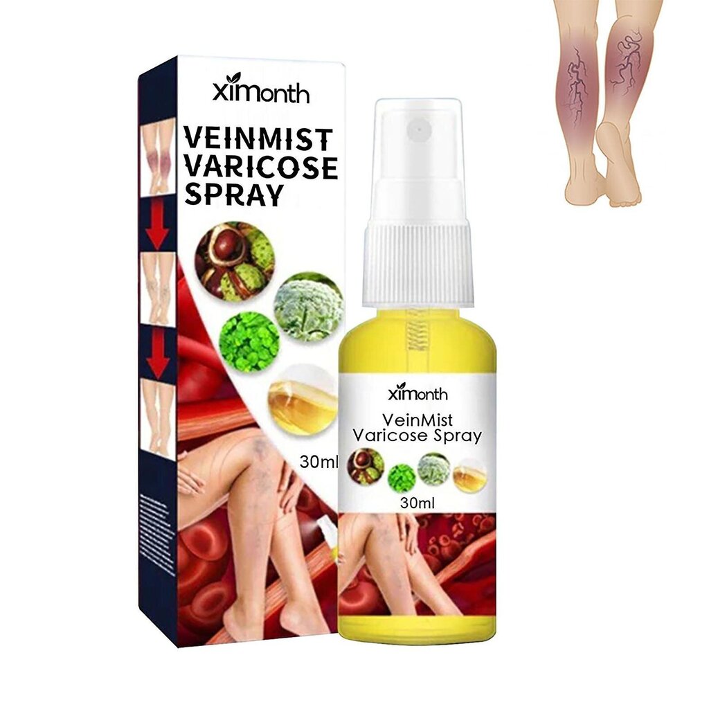 50 % alennus 30 ml suonikohjujen rauhoittava suihke luonnollisia ainesosia sisältävä jalkahoito jalkasuonien suojaamiseen hinta ja tiedot | Apuvälineet | hobbyhall.fi