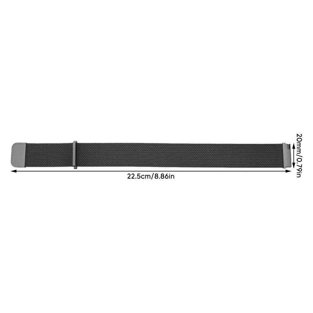 20 mm:n metalliverkkokellon ranneke ruostumattomasta teräksestä nopeasti irrotettava yleiskellohihna Galaxy Watchille Vivoactive HR:lle Amazfit GTS 2 Mini Black hinta ja tiedot | Älykellot | hobbyhall.fi