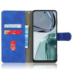 Motorola Moto G62 5G Skin-Touch Feeling PU-nahkainen lompakko Flip Cover jalusta Magneettisesti suljettava suojaava foliokotelo, sininen hinta ja tiedot | Puhelimen kuoret ja kotelot | hobbyhall.fi