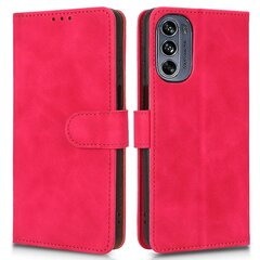 Motorola Moto G62 5G Skin-Touch Feeling PU-nahkainen lompakko Flip Cover -jalustalle Magneettisesti suljettava suojakalvokoteloRose hinta ja tiedot | Puhelimen kuoret ja kotelot | hobbyhall.fi