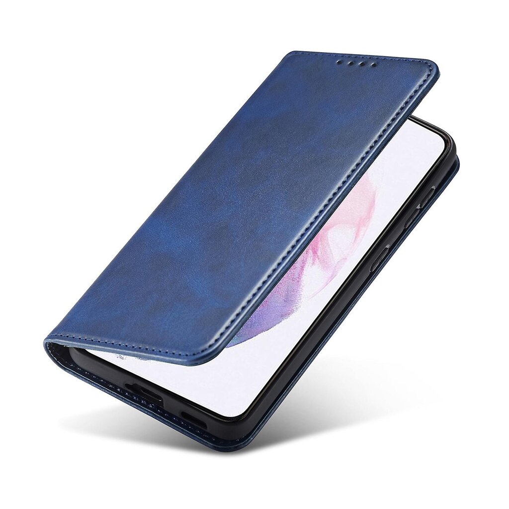 LG Q7 Calf Texture Magnetic Horizontal Flip Leather Case Blue -kotelolle hinta ja tiedot | Puhelimen kuoret ja kotelot | hobbyhall.fi