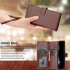 Kotelo Iphone 14 Card Slots Pu Nahka Folio Flip Lompakon vetoketjullinen kansi Yhteensopiva Iphone 14 CoverBrown kanssa hinta ja tiedot | Puhelimen kuoret ja kotelot | hobbyhall.fi