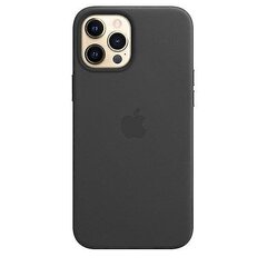 Nahkainen puhelinkotelo Iphone 12 Pro Max -nahkakotelolle MagsafeBlackilla hinta ja tiedot | Puhelimen kuoret ja kotelot | hobbyhall.fi