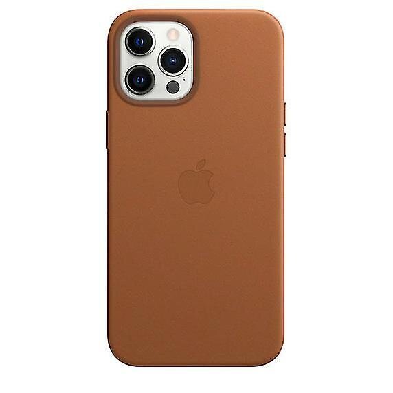 Nahkainen puhelinkotelo Iphone 12 Pro Max -puhelimelle, jossa on Magsafe Saddle Brown hinta ja tiedot | Puhelimen kuoret ja kotelot | hobbyhall.fi