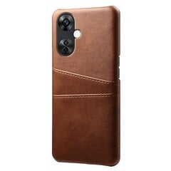 OnePlus Nord CE 3 Lite 5G / Nord N30 5G PU-nahkapäällysteiselle PC-kotelon matkapuhelimen kuorelle, jossa on kaksi korttipaikkaa, ruskea hinta ja tiedot | Puhelimen kuoret ja kotelot | hobbyhall.fi