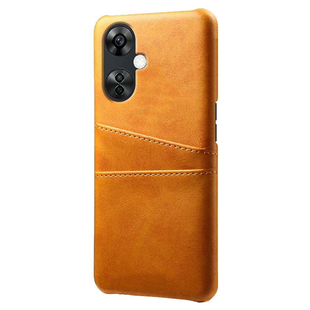 OnePlus Nord CE 3 Lite 5G / Nord N30 5G PU-nahkapäällysteiselle PC-kotelon matkapuhelimen kuorelle, jossa on kaksi korttipaikkaa, oranssi hinta ja tiedot | Puhelimen kuoret ja kotelot | hobbyhall.fi