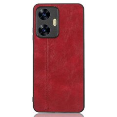 Lehmännahkakuori Puhelimen kuori Realme C55,PU Nahkapäällysteinen TPU+PC TakakoteloRealme C55Red, Punainen hinta ja tiedot | Puhelimen kuoret ja kotelot | hobbyhall.fi