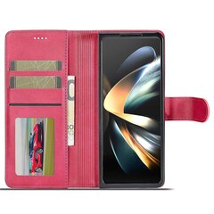 Samsung Galaxy Z Fold5 5G lompakko Nahkainen puhelinkotelo Jalusta Calf Texture puhelimen suojakuoriSamsung Galaxy Z Fold5 5GPink hinta ja tiedot | Puhelimen kuoret ja kotelot | hobbyhall.fi