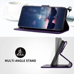 Kotelo Oppo Reno 10 5g Kickstand Suojakalvo Kirja Pu Nahka Lompakon Kansi Luottokorttikotelo, Yhteensopiva Oppo Reno 10 5g Case Purple kanssa hinta ja tiedot | Puhelimen kuoret ja kotelot | hobbyhall.fi