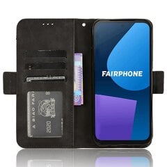 Fairphone 5 -kotelolle naarmuuntumaton Folio Flip PU nahkainen puhelinlompakko, musta hinta ja tiedot | Puhelimen kuoret ja kotelot | hobbyhall.fi