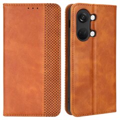 OnePlus Nord 3 5G/Ace 2V Retro-puhelinkotelolle PU-nahka+TPU-puhelimen suojus lompakolla StandOnePlus Ace 2VBrown hinta ja tiedot | Puhelimen kuoret ja kotelot | hobbyhall.fi