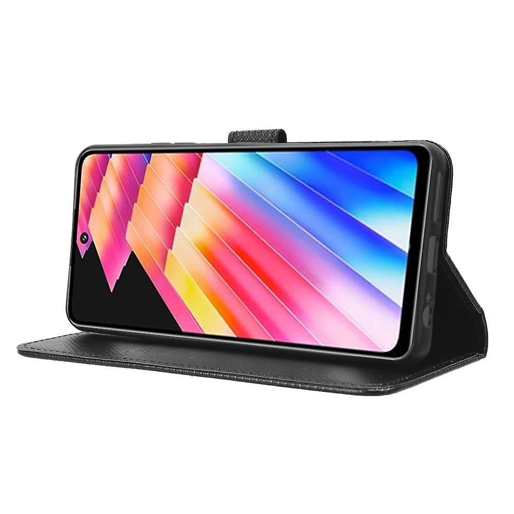 Infinix Hot 30i/Hot 30i NFC X669 Nahkaiselle puhelinkotelolle Diamond Texture Flip Stand LompakkokoteloInfinix Hot 30iBlack hinta ja tiedot | Puhelimen kuoret ja kotelot | hobbyhall.fi