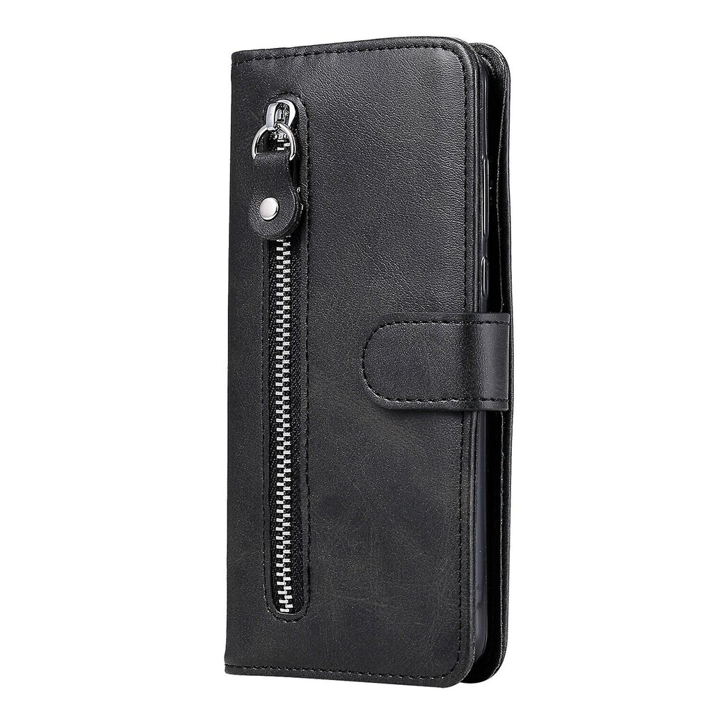 Suojakuori Samsung Galaxy A15 Cover Vetoketjullinen Tasku Lompakko Kotelo Magneettinen Sulkeminen Premium Nahka Yhteensopiva Samsung Galaxy A15 CaseBlack kanssa hinta ja tiedot | Puhelimen kuoret ja kotelot | hobbyhall.fi