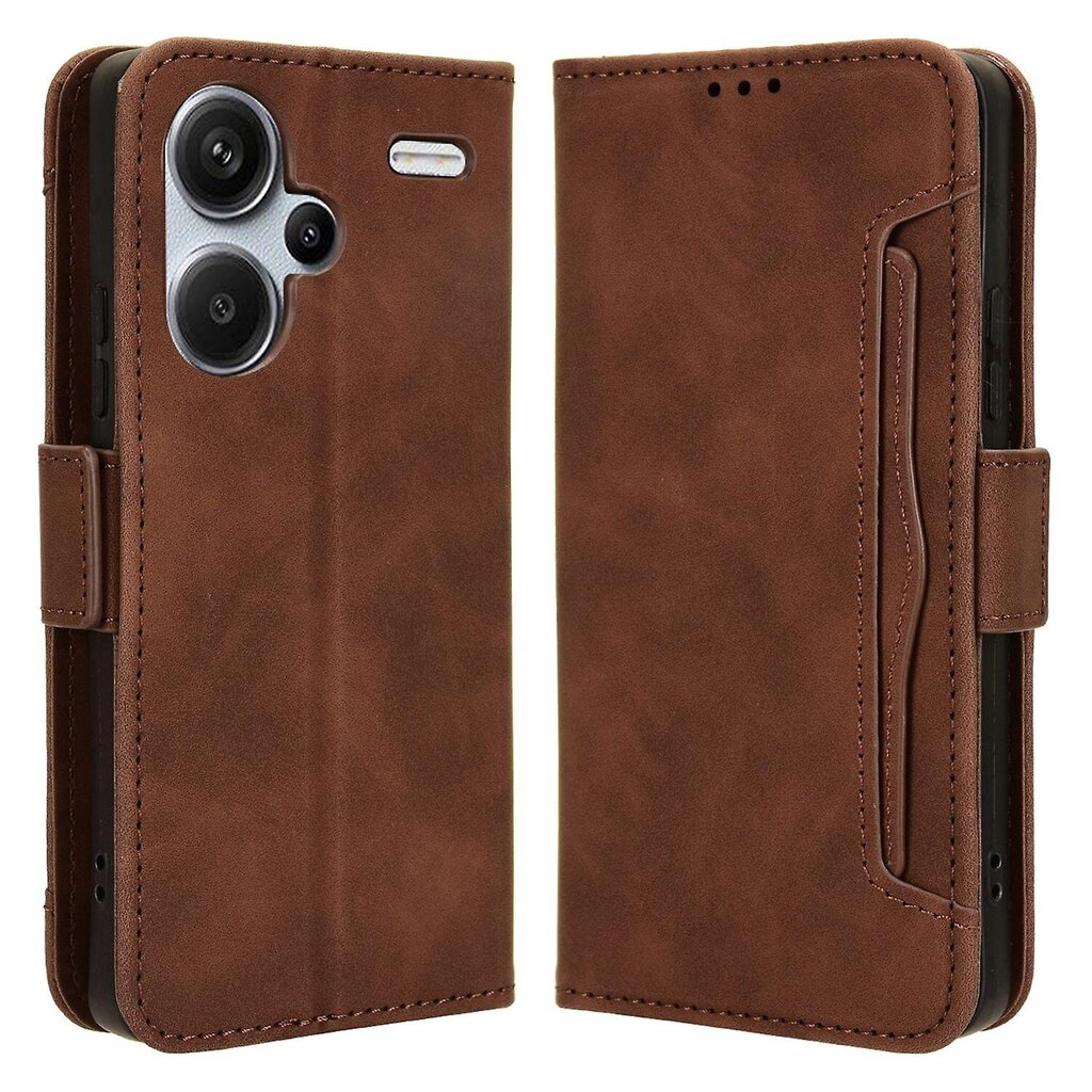 Xiaomi Redmi Note 13 Pro+ naarmuuntumattomalle puhelinkuorelle nahkakotelolle lompakkoteline Puhelimen CoverBrown hinta ja tiedot | Puhelimen kuoret ja kotelot | hobbyhall.fi