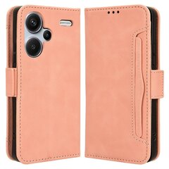 Xiaomi Redmi Note 13 Pro+ naarmuuntumattomalle Phone Shell Nahkakotelolle Lompakkoteline Puhelimen CoverPink hinta ja tiedot | Puhelimen kuoret ja kotelot | hobbyhall.fi