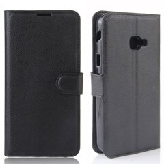 Litchi Skin Wallet Nahkainen jalustan kansi Samsung Galaxy Xcover 4s/Xcover 4 G390FStyle A Samsung Galaxy Xcover Black hinta ja tiedot | Puhelimen kuoret ja kotelot | hobbyhall.fi