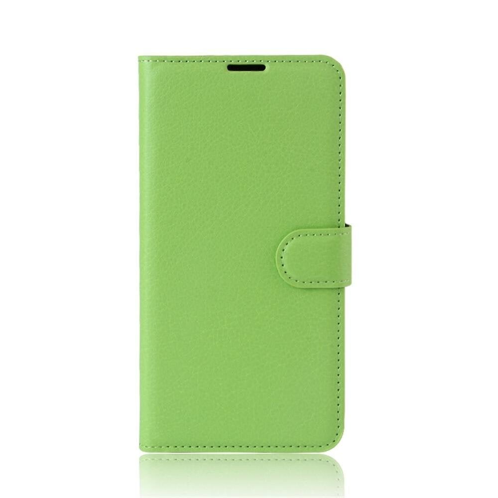 Litchi Skin Wallet Nahkainen jalustan kansi Samsung Galaxy Xcover 4s/Xcover 4 G390FStyle F Samsung Galaxy Xcover Green hinta ja tiedot | Puhelimen kuoret ja kotelot | hobbyhall.fi