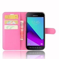 Litchi Skin Wallet Nahkainen jalustan kansi Samsung Galaxy Xcover 4s/Xcover 4 G390FStyle D Samsung Galaxy Xcover Pink hinta ja tiedot | Puhelimen kuoret ja kotelot | hobbyhall.fi