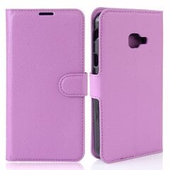 Litchi Skin Wallet Nahkainen jalustan kansi Samsung Galaxy Xcover 4s/Xcover 4 G390FStyle H Samsung Galaxy Xcover Purple hinta ja tiedot | Puhelimen kuoret ja kotelot | hobbyhall.fi