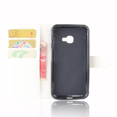 Litchi Skin Wallet Nahkainen jalustan kansi Samsung Galaxy Xcover 4s/Xcover 4 G390FStyle B Samsung Galaxy Xcover White hinta ja tiedot | Puhelimen kuoret ja kotelot | hobbyhall.fi