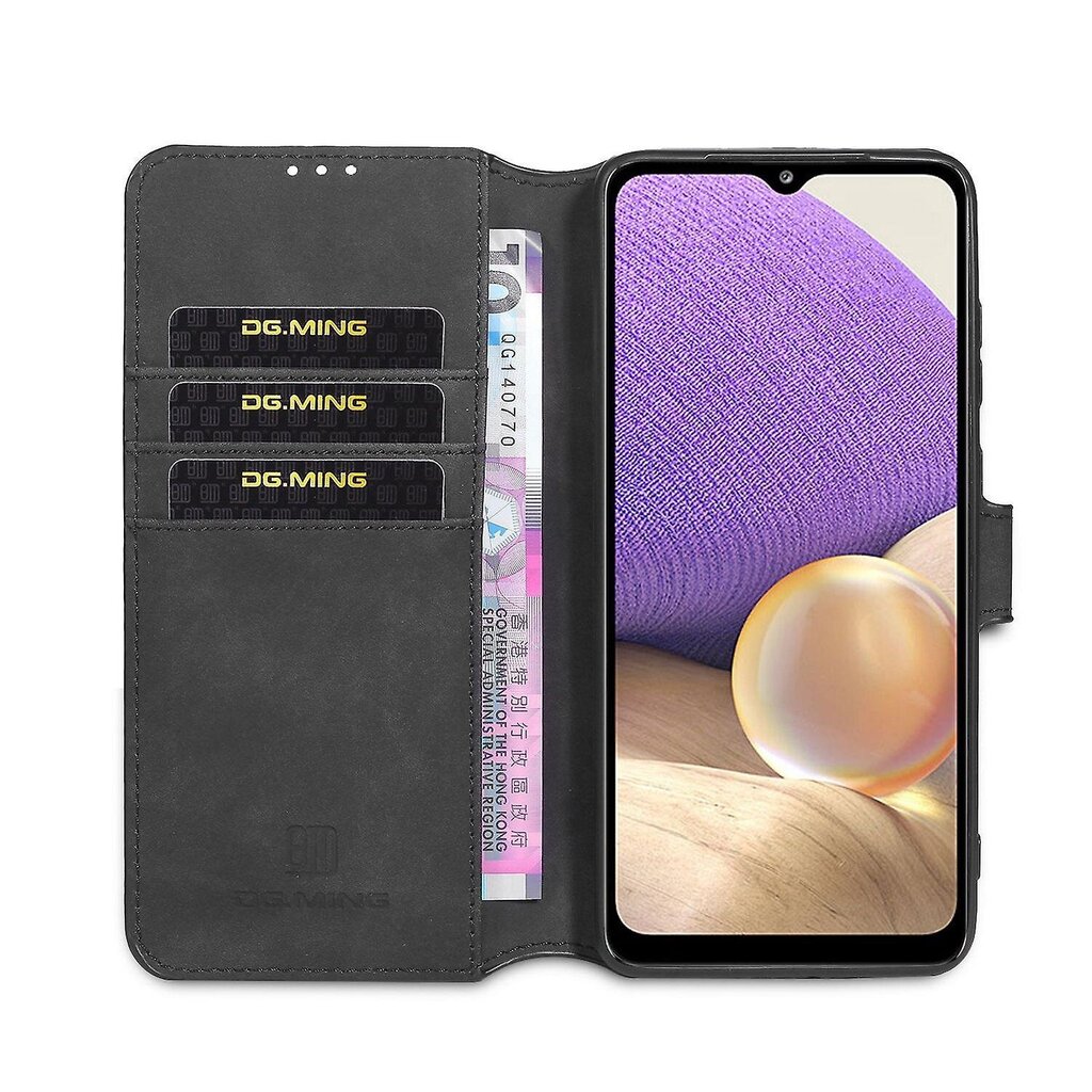 Retrotyylinen nahkainen lompakkotelineen kansi Samsung Galaxy A32 5G/M32 5G kotelolleSamsung Galaxy A32 5GBlack hinta ja tiedot | Puhelimen kuoret ja kotelot | hobbyhall.fi