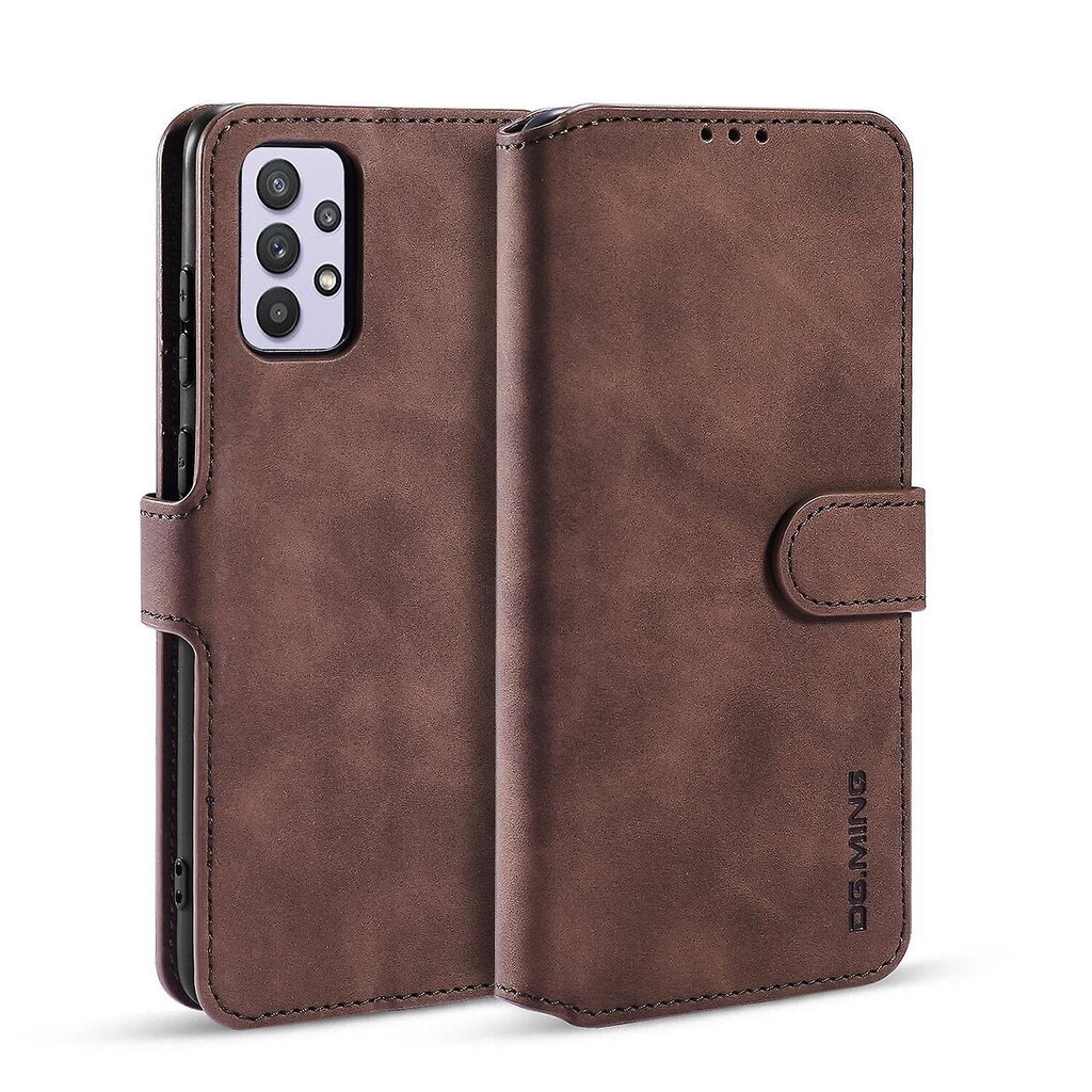 Retrotyylinen nahkainen lompakkotelineen kansi Samsung Galaxy A32 5G/M32 5G kotelolleSamsung Galaxy A32 5GEspresso hinta ja tiedot | Puhelimen kuoret ja kotelot | hobbyhall.fi