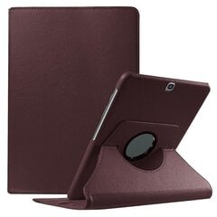 Samsung Galaxy Tab S2 9.7 Lychee Litchi Grain -nahkaiselle pyörivälle jalustalleSamsung Galaxy Tab S2 9.7 T810Brown hinta ja tiedot | Puhelimen kuoret ja kotelot | hobbyhall.fi