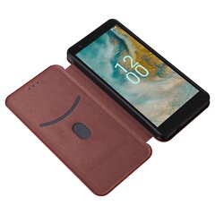 Nokia C02 -korttikotelolle PU-nahka+TPU-puhelimen kotelo hiilikuitutekstuurijalusta KansiNokia C02ruskea hinta ja tiedot | Puhelimen kuoret ja kotelot | hobbyhall.fi