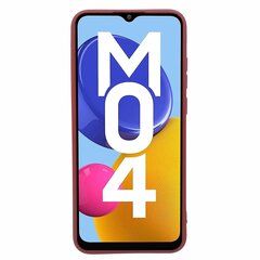 Samsung Galaxy M04 4G/F04 4G /A04e 4G TPU puhelinkuorelle Kaksipuolinen mattapuhelinkuoriSamsung Galaxy M04 4GWine red hinta ja tiedot | Puhelimen kuoret ja kotelot | hobbyhall.fi