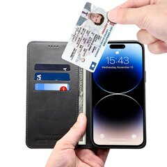 SUTENI iPhone 15 Pro Max:lle Simple Leather Case Lompakko Puhelinkuori iPhone 15 Pro MaxBlack hinta ja tiedot | Puhelimen kuoret ja kotelot | hobbyhall.fi