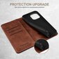 SUTENI iPhone 15 Pro Max:lle Simple Leather Case Lompakko Puhelinkuori iPhone 15 Pro MaxBrown hinta ja tiedot | Puhelimen kuoret ja kotelot | hobbyhall.fi