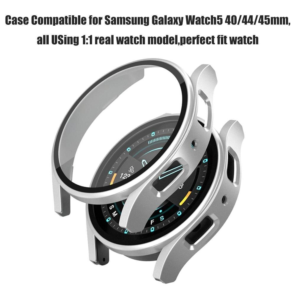 PC-runkoinen karkaistu lasikotelo, joka on yhteensopiva Samsung Galaxy Watch5 40 44 45 mm:n iskunkestävän älykellon suojakuoren kanssa hinta ja tiedot | Älykellot | hobbyhall.fi