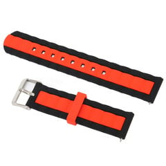 20 mm säädettävä silikonikellon ranneke Amazfit GTS 3/GTS 2/Bip S/Bip U -älykellolle Black Red hinta ja tiedot | Älykellot | hobbyhall.fi