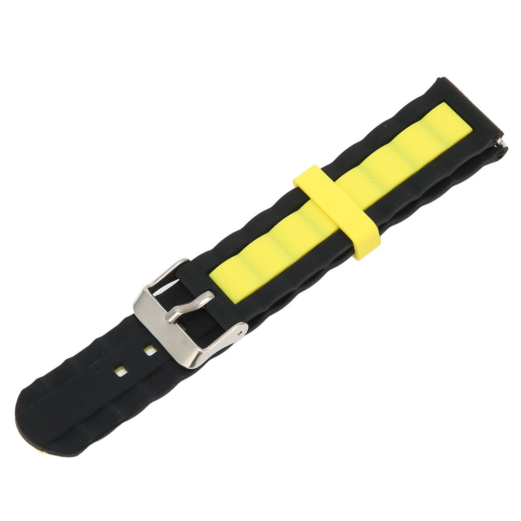 20 mm säädettävä silikonikellon ranneke Amazfit GTS 3/GTS 2/Bip S/Bip U -älykellolle Black Yellow hinta ja tiedot | Älykellot | hobbyhall.fi