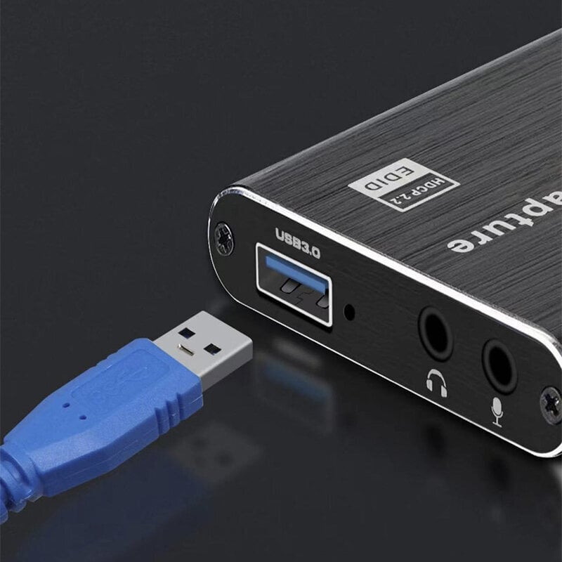 1080P 60Hz Video Capture Card Loop Outilla 4K Hdmi-Yhteensopiva Usb3.0-Tallennus Pc:Lle Xbox Ps3 Game Live Streaming -Lähetys hinta ja tiedot | Adapterit | hobbyhall.fi