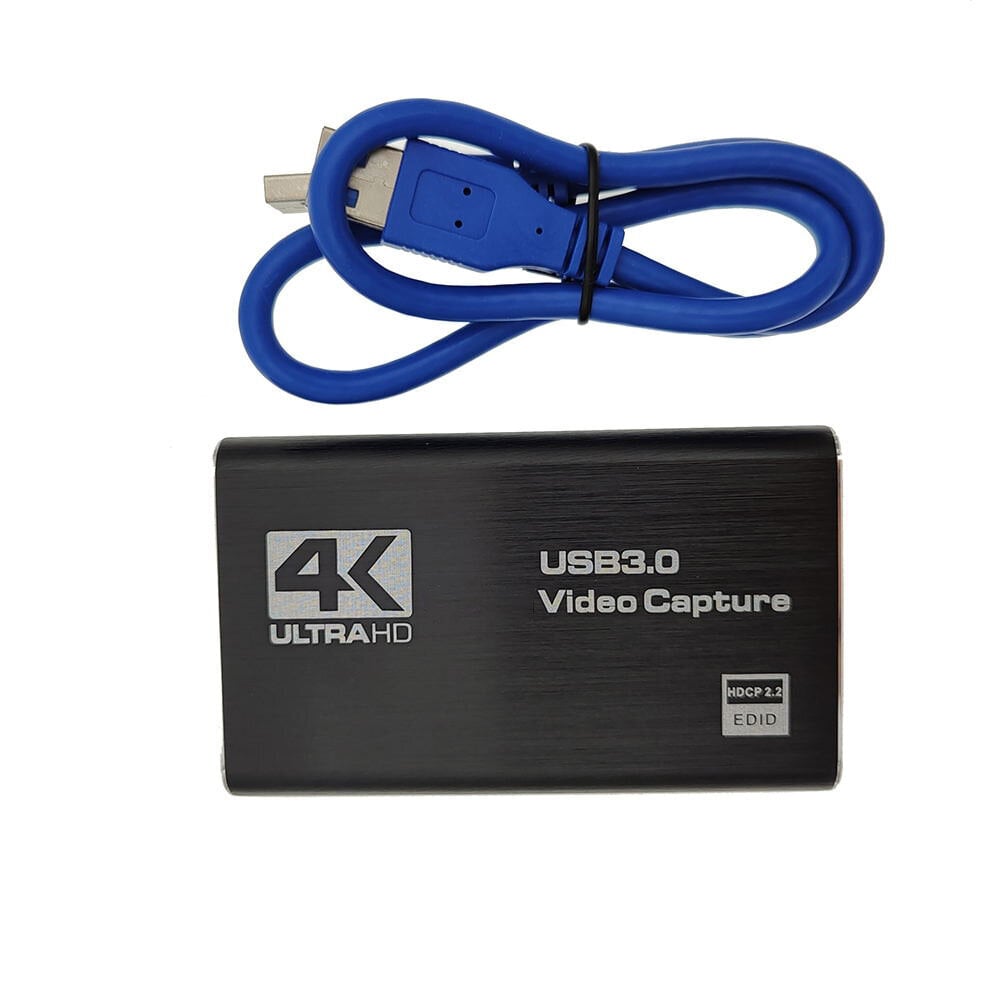 4K 30Hz Usb 3.0 Video Capture Card Hdmi-Yhteensopiva Vhs Board Grabber Ps4 Game Dvd-Kamera Videonauhuri Pelin Suoratoisto hinta ja tiedot | Adapterit | hobbyhall.fi